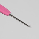 Крючок для вязания, d = 2,5 мм, 14 см, цвет розовый - Фото 2