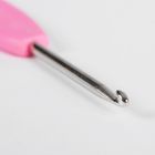 Крючок для вязания, d = 3,5 мм, 14 см, цвет розовый - Фото 2