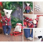 Мягкая игрушка «Домашний медведь Брайн», набор для шитья, 18 × 22 × 3.6 см - Фото 1