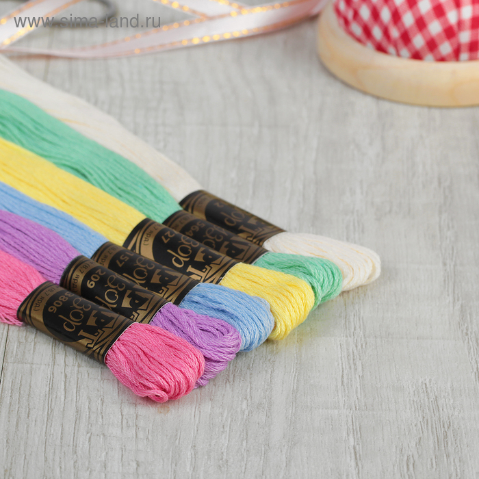 Набор ниток мулине №1, 8 ± 1 м, 6 шт - Фото 1
