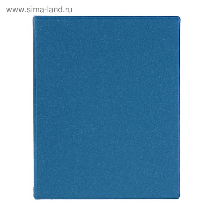 Тетрадь на кольцах А5, 80 листов клетка, со сменным блоком, ПВХ обложка, синяя - Фото 1