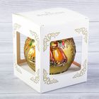 Шар новогодний "Рэтро" колокольчики d-10 см, золотисто-красный - Фото 3
