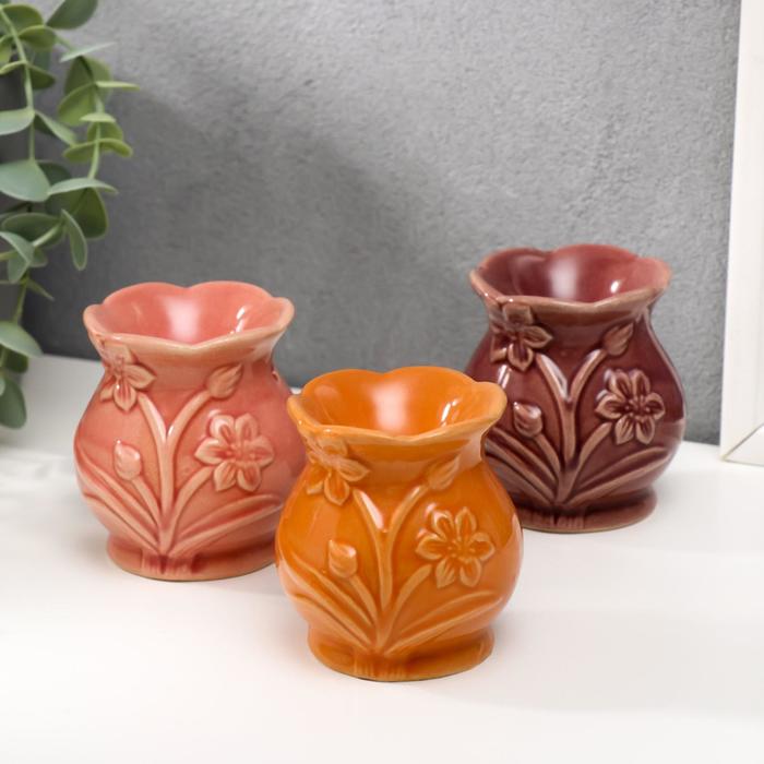 Аромалампа для эфирных масел «Нарцисс», керамика, 7.5×7×7 см, МИКС - Фото 1