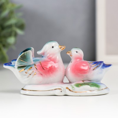 Фигурка керамика «Уточки-мандаринки в пруду», 4.5×3.5×9.5 см