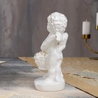 Статуэтка "Пара ангелов с корзиной цветов", золотистая, 25 см - Фото 4