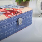 Шкатулка кожзам под часы 1 отделение и бижутерию "Брюнетка Пин-ап" 7х22х15 см - Фото 4