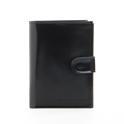 Обложка для документов 3 в 1: для автодокументов, паспорта, купюр на кнопке, цвет чёрный