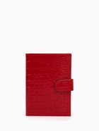 Обложка для документов 3 в 1, TEXTURA, на кнопке: для автодокументов, паспорта, купюр, красная - Фото 1