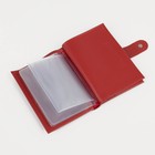 Обложка для автодокументов и паспорта, 5 карманов для карт, цвет красный - Фото 6