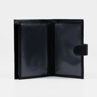 Обложка для автодокументов и паспорта TEXTURA, отдел для купюр, карманы для карт, цвет чёрный - Фото 3