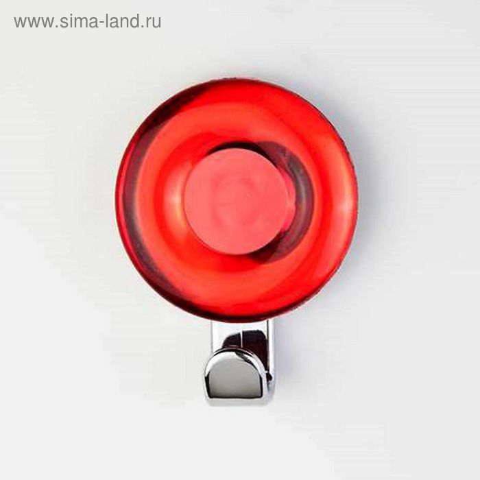 Крючок декоративный «Кольцо» красный - Фото 1