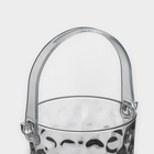 Ведро для льда «Верона», 700 мл, с щипцами, стекло, прозрачное - Фото 6