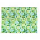 Коврик для ванной комнаты 0,65х15 м "Листья" цвет зеленый - Фото 1