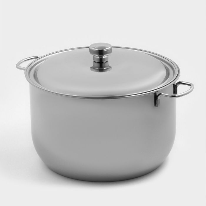 Кастрюля из нержавеющей стали «Классика», 8 л, d=26 см, металлическая крышка - Фото 1