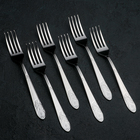 Набор столовых приборов «Узоры», 18 предметов, толщина 1,8 мм, картонная коробка, цвет серебряный - Фото 5