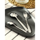 Набор столовых приборов «Цветы», 18 предметов, толщина 1,5 мм, цвет серебряный - Фото 5