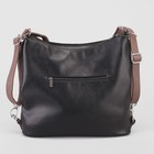 Сумка-рюкзак, 2 отдела на молнии, наружный карман, цвет чёрный/кофе - Фото 3