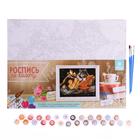 Роспись по холсту «Девушка с волком»по номерам с красками по3 мл+ кисти+крепёж, 30×40 см - Фото 2