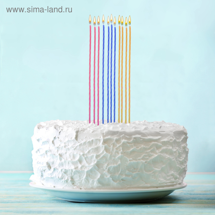 Набор свечей в торт "Свечи в торт" 10 шт. - Фото 1