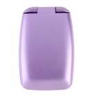 Зеркало складное, прямоугольное, с двукратным увеличением, двустороннее, цвет фиолетовый - Фото 2