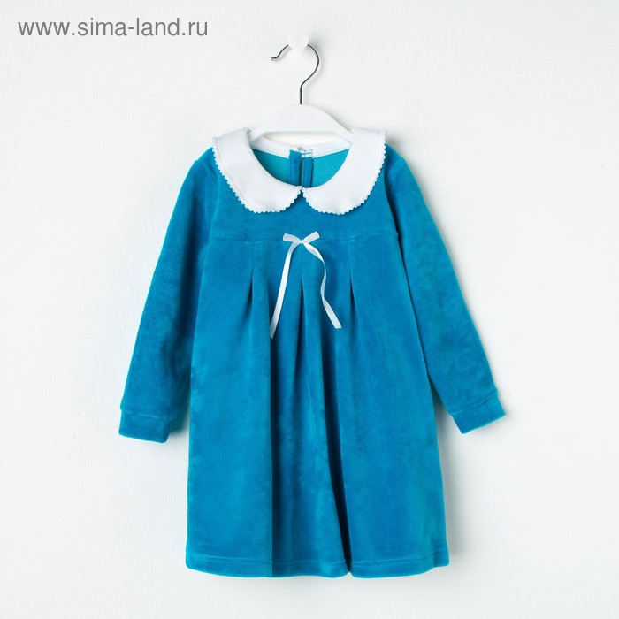 Платье для девочки " Платья для малышек", рост 80 см,  цвет яркая бирюза ДПД019600_М - Фото 1