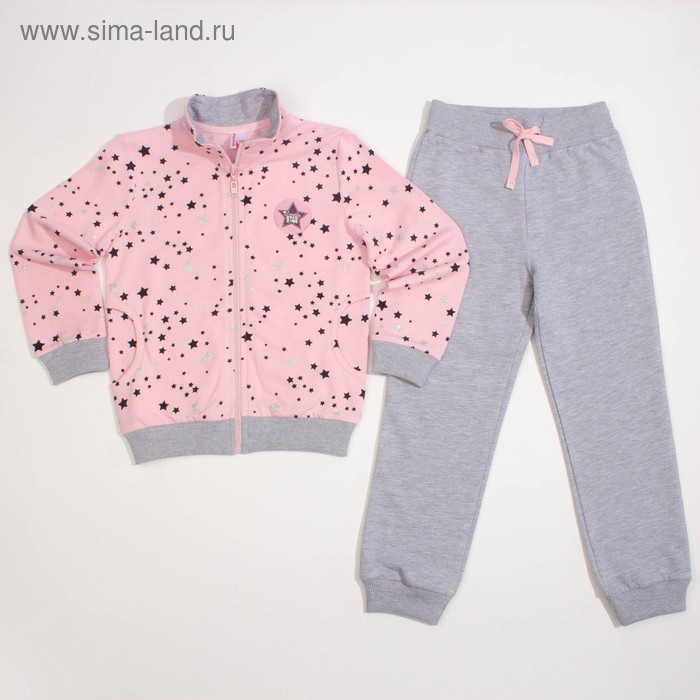 Комплект для девочки (Куртка, Брюки), рост 104 см, цвет светло-розовый CWK 9670 (160) - Фото 1