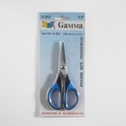 Ножницы для рукоделия, скошенное лезвие, термостойкие ручки, 5,5", 14 см, цвет чёрный/голубой - Фото 4