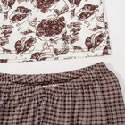 Пижама женская (футболка, брюки) Роскошь-2 цвет шоколад, р-р 48 - Фото 4