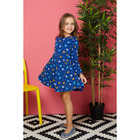 Платье детское, рост 110/116 см, цвет синий, принт звезды - Фото 1
