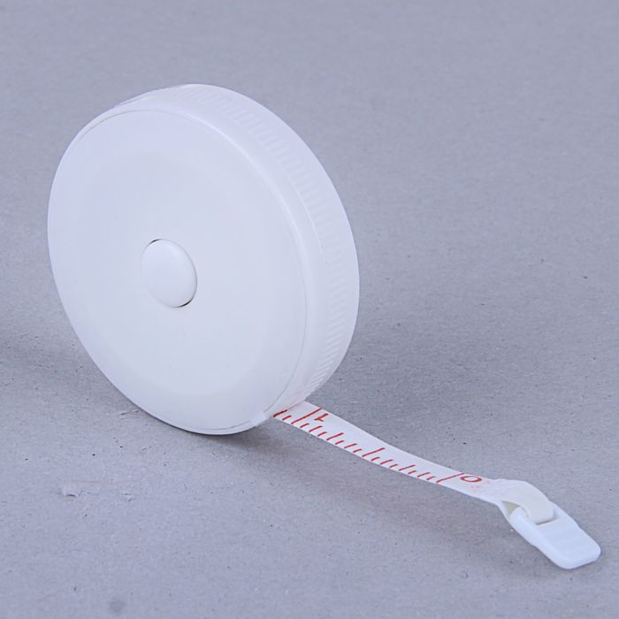 Рулетка на кольце "Круг" (1 м), белый - Фото 1