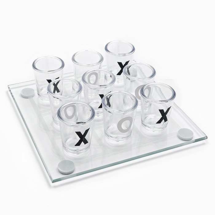 Настольная игра для взрослых «Пьяные Крестики-нолики», 13×13 см, 9 стопок - Фото 1