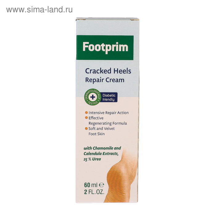 Крем для потрескавшейся кожи пяток Footprim Cracked Heels Repair Cream, 60 мл - Фото 1