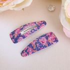 Невидимка для волос "Алания" набор 12 шт 5,3 см прорезь пионы - Фото 1