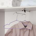 Плечики для одежды детские с антискользящим покрытием, размер 30-34, цвет МИКС - Фото 1