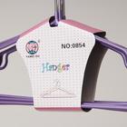 Плечики для одежды детские с антискользящим покрытием, размер 30-34, цвет МИКС - Фото 4