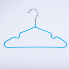 Плечики для одежды детские, размер 30-34, антискользящая, цвет голубой - Фото 1