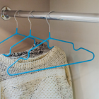 Плечики для одежды детские, размер 30-34, антискользящая, цвет голубой - Фото 4