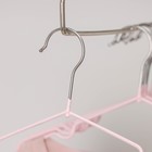 Плечики для одежды детские, размер 30-34, антискользящее покрытие, цвет нежно-розовый - Фото 2