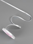 Лента атласная, 6 мм, 23±1 м, белая №01 - Фото 2