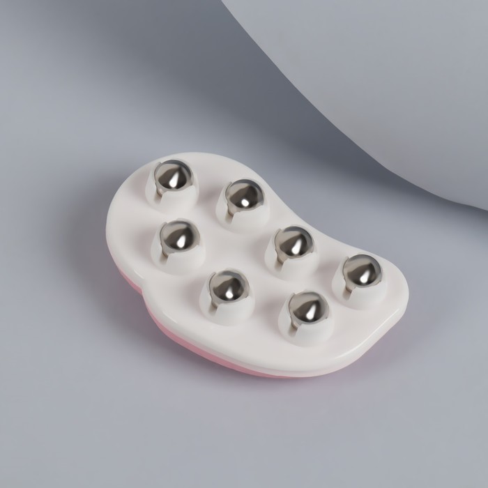 Массажёр, двусторонний, универсальный, 7 магнитов, 12 × 7 × 4 см, цвет МИКС 15811