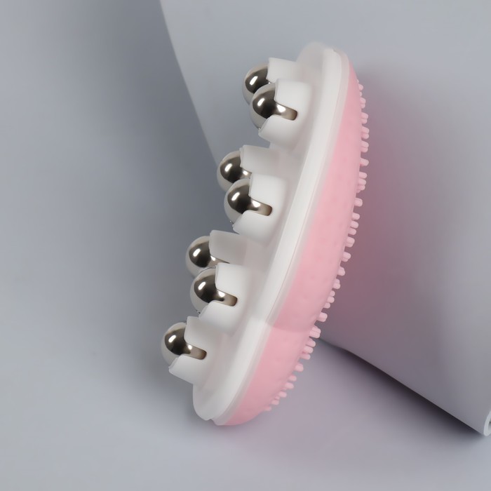 Массажёр, двусторонний, универсальный, 7 магнитов, 12 × 7 × 4 см, цвет МИКС 15811