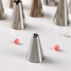 Набор насадок кондитерских Доляна, d=1.8 см, 9 шт., нержавеющая сталь, форма МИКС - Фото 3