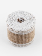 Лента текстильная «Кружево», 55 мм, 4.5±0.5 м, бежевая - Фото 4
