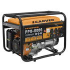 Генератор CARVER PPG-8000, бензиновый, 6/6.5 кВт, 220 В, 25 л, ручной старт - фото 297940416
