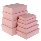 Набор коробок 9в1 "Розовый" 36 х 26 х 12 - 23 х 13 х 3 см - Фото 1