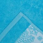Полотенце махровое Collorista "Снежинки" голуб 50х90 см 100% хлопок, 370гр/м2 - Фото 4