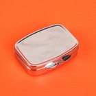 Таблетница с зеркальной поверхностью, 2 секции, цвет серебряный - Фото 2