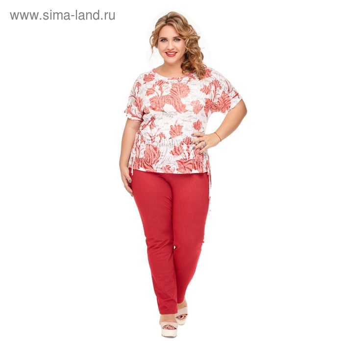 Блуза женская "Камилла", размер 50, цвет красный 946К - Фото 1
