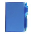 Блокнот А7 30л обложка пластик с ручкой синий - Фото 2