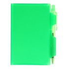 Блокнот А7 30л обложка пластик с ручкой зеленый - Фото 2